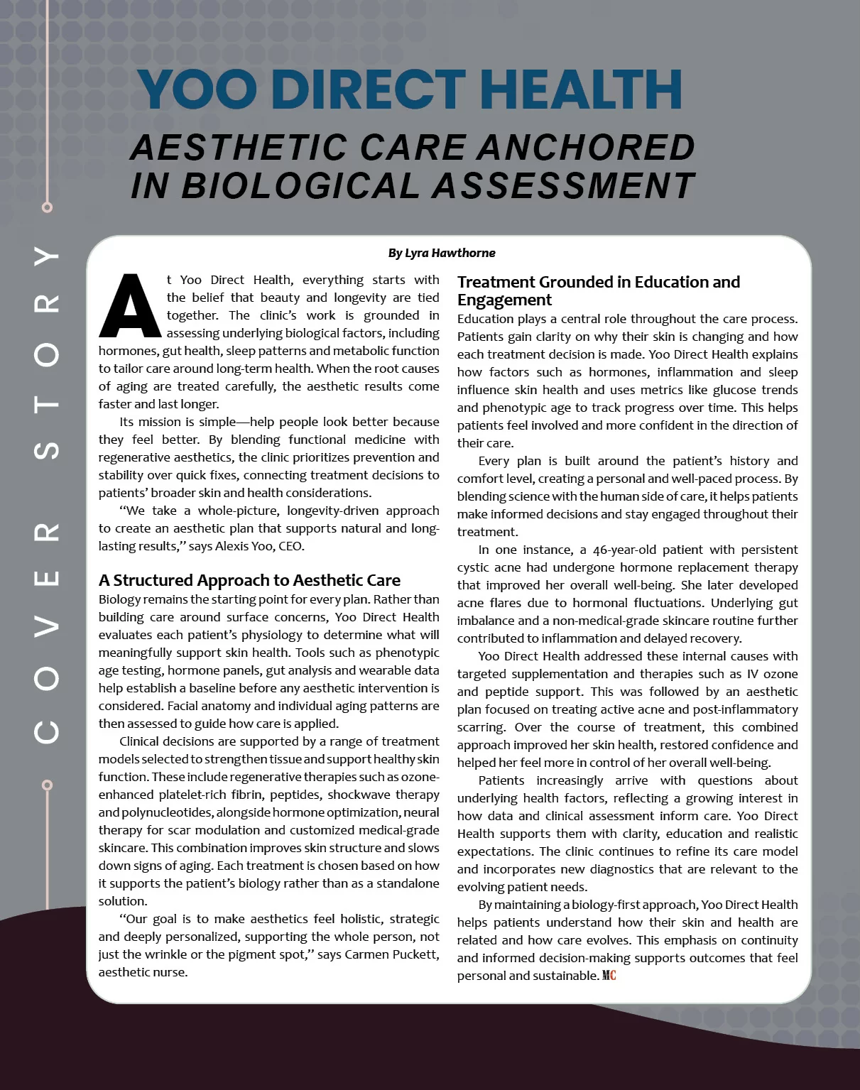 Yoo Direct Health: Aesthetic Care Anchored In Biological Assessment Current Issue