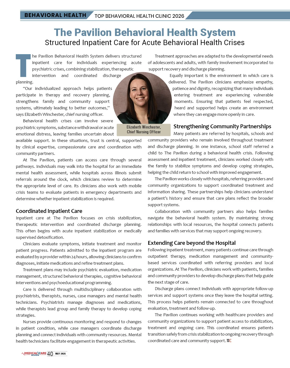Bryant West Psychology: Building a One-Stop Therapeutic Home for Coordinated Mental Health Care Current Issue